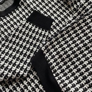 Karl Lagerfeld Paris Houndstooth Print Sweater (NWOT)